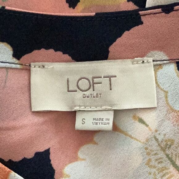 LOFT OUTLET BLOUSE TOP SMALL BRIGHT FLORAL - Picture 4 of 5